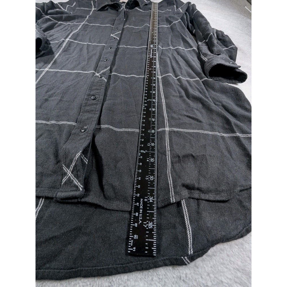 Athleta Trail to Town Dress Tunic Windowpane Womens XL Black/ Dove Flannel - Picture 10 of 12